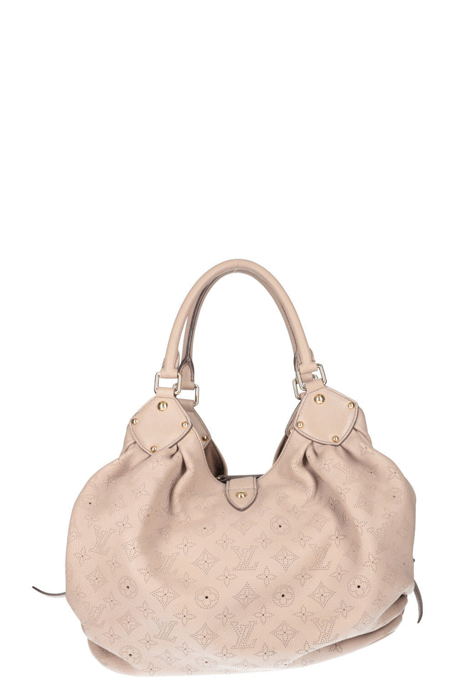 Louis Vuitton L Hobo Bag Mahina Leather Greige