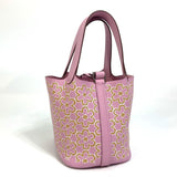 Hermes Handbag Swift pink Picotin Lock Micro Micro 14 Women