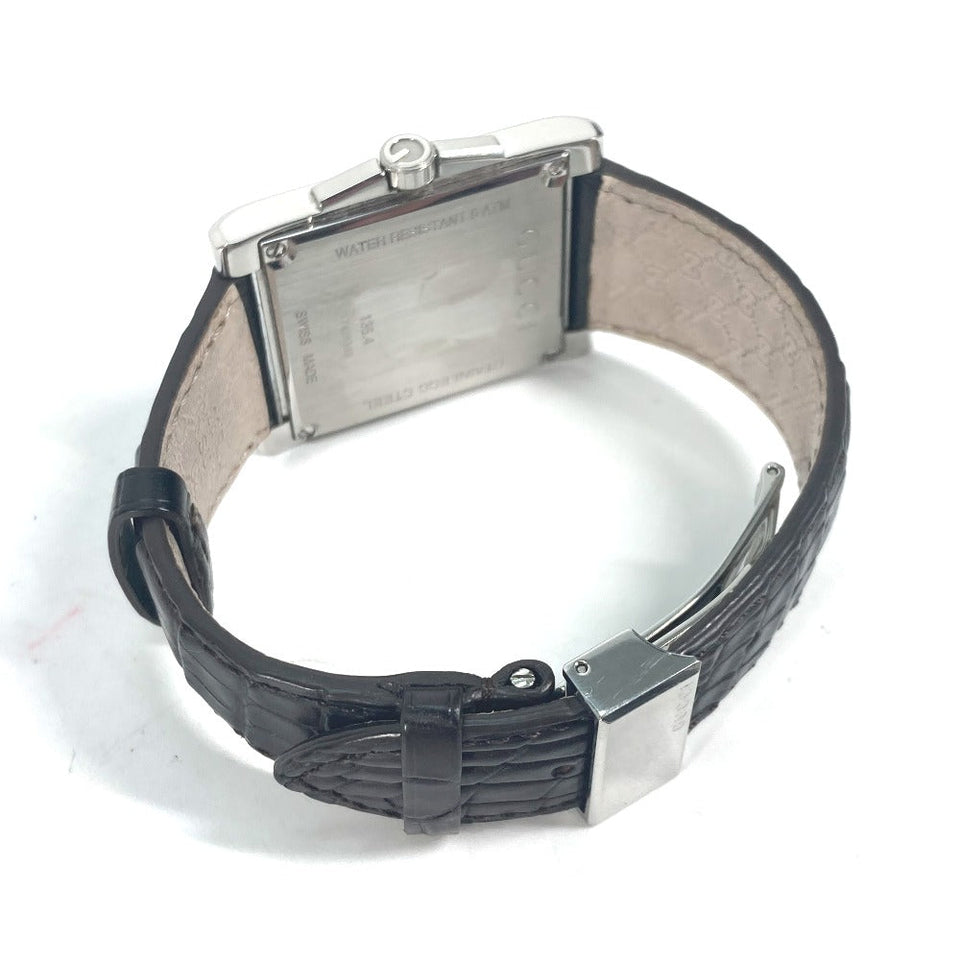 Gucci Watches Quartz YA138407 Stainless Steel Silver Rectangle Silver dial