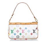 Louis Vuitton Monogram Multicolore Pochette Accessoires White Clutch