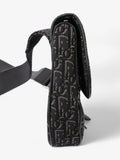 Christian Dior Saddle Bag Black Oblique Canvas