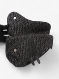 Christian Dior Saddle Bag Black Oblique Canvas