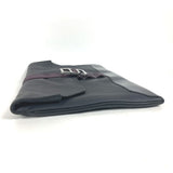 Hermes Clutch bag leather Navy City slide mens