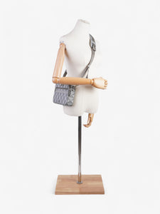 Christian Dior CD Diamond Safari with Strap Grey Coated Canvas