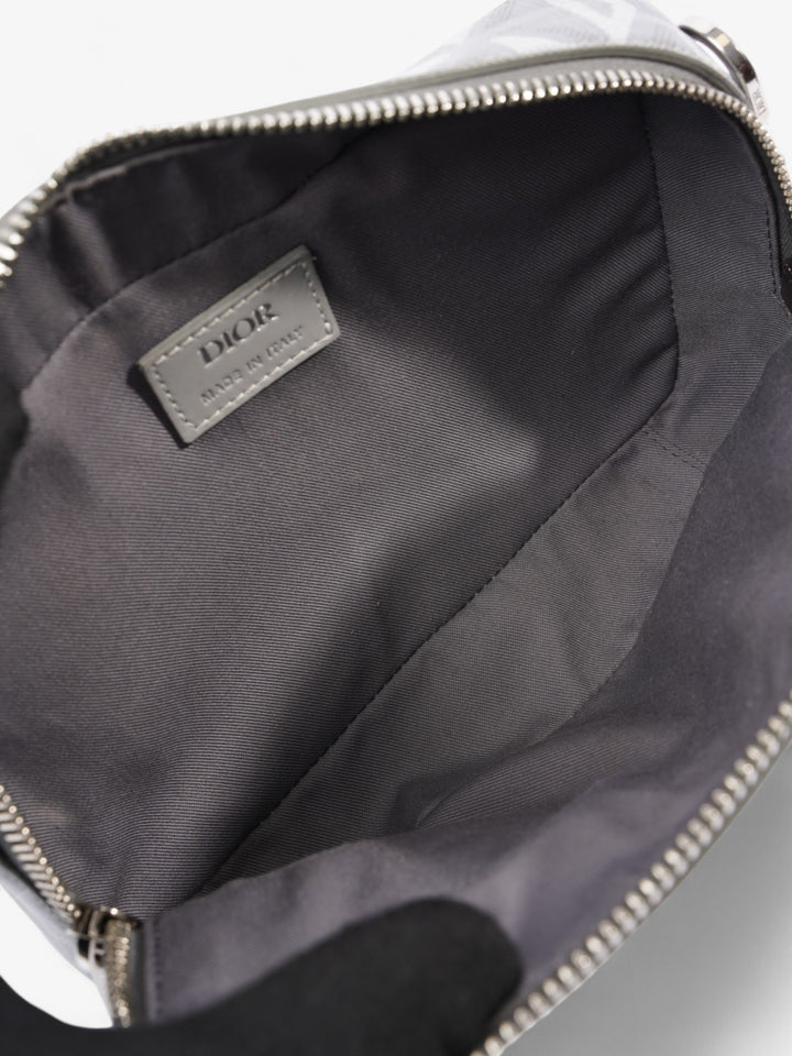 Christian Dior CD Diamond Safari with Strap Grey Coated Canvas