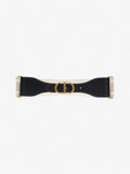 Christian Dior CD Belt Beige / Black Canvas 75cm / UK 8