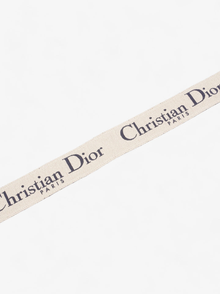 Christian Dior Adjustable Shoulder Strap With Ring Blue Oblique / Gold Cotton