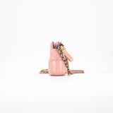Chanel Quilted Calfskin Gabrielle Clutch On Chain Light Pink
