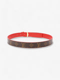 Louis Vuitton Initials Reversible Belt Monogram / Red Coated Canvas 80cm 32"