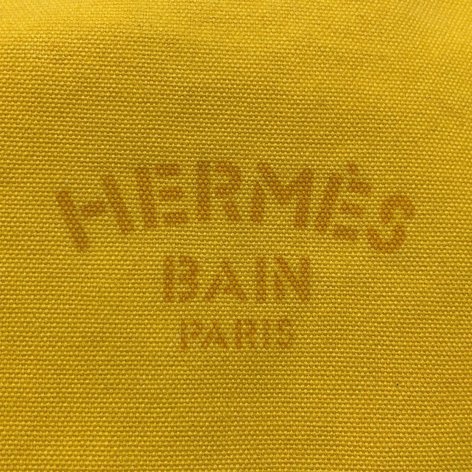 Hermes Pouch canvas yellow New Yachting Pouch GM Women