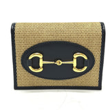 Gucci Trifold wallet 621887 Canvas / leather beige Horsebit Women