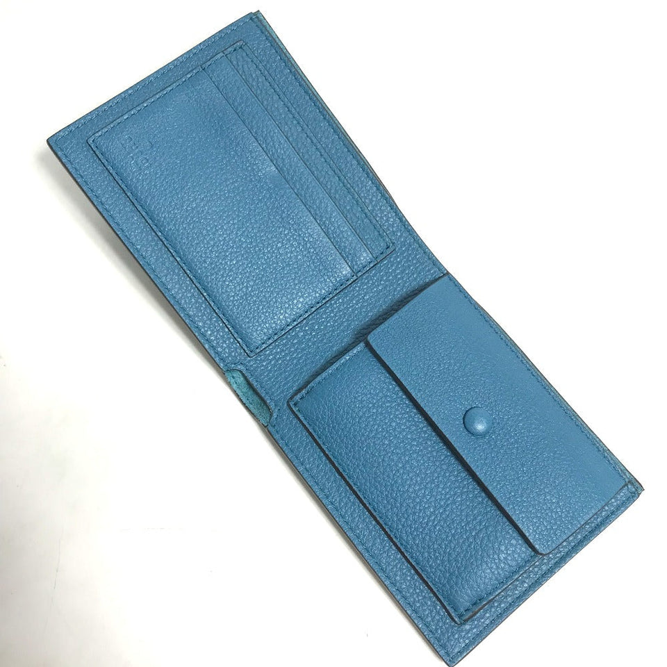 Gucci Folded wallet 658681 leather blue logo Wallet mens