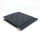Gucci Folded wallet 700686 GG Supreme Canvas black GG money clip Interlocking G Card Case Wallet mens
