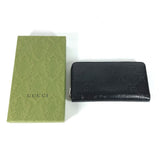 Gucci Long Wallet Purse 625563 leather black GG embossed long wallet Travel case mens