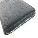 Gucci Long Wallet Purse 625563 leather black GG embossed long wallet Travel case mens