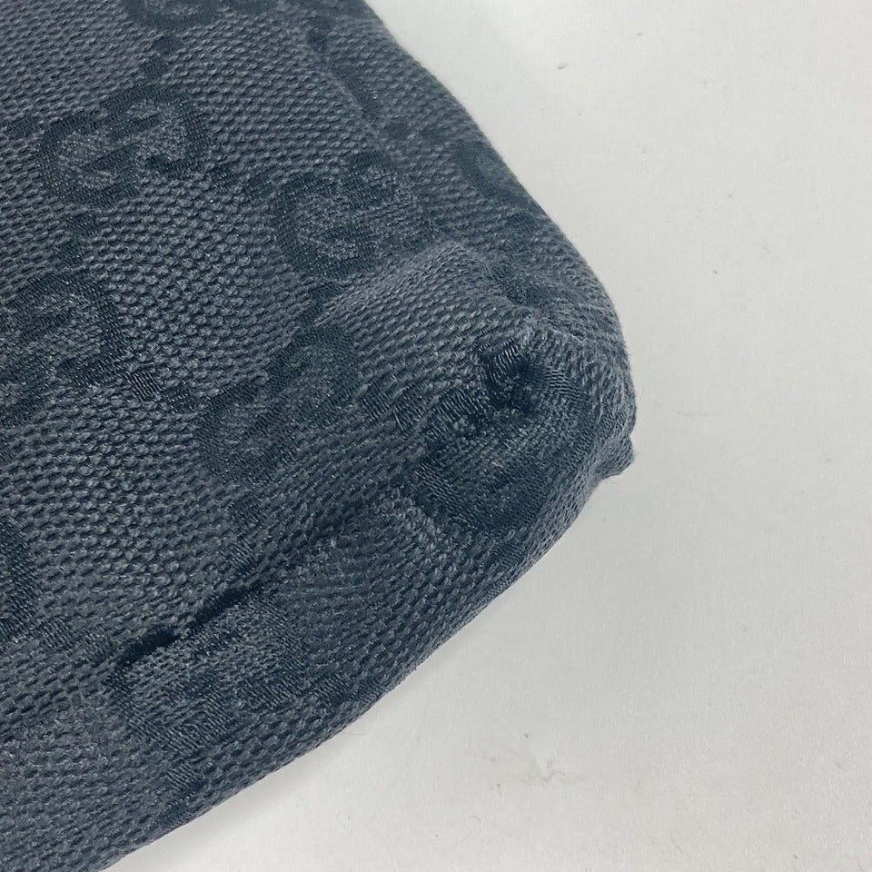 Gucci Waist bag 28566 GG canvas black GG canvas W pocket mens