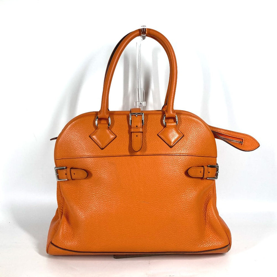 Hermes Handbag Taurillon Clemence Orange Atlas 35