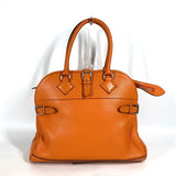 Hermes Handbag Taurillon Clemence Orange Atlas 35