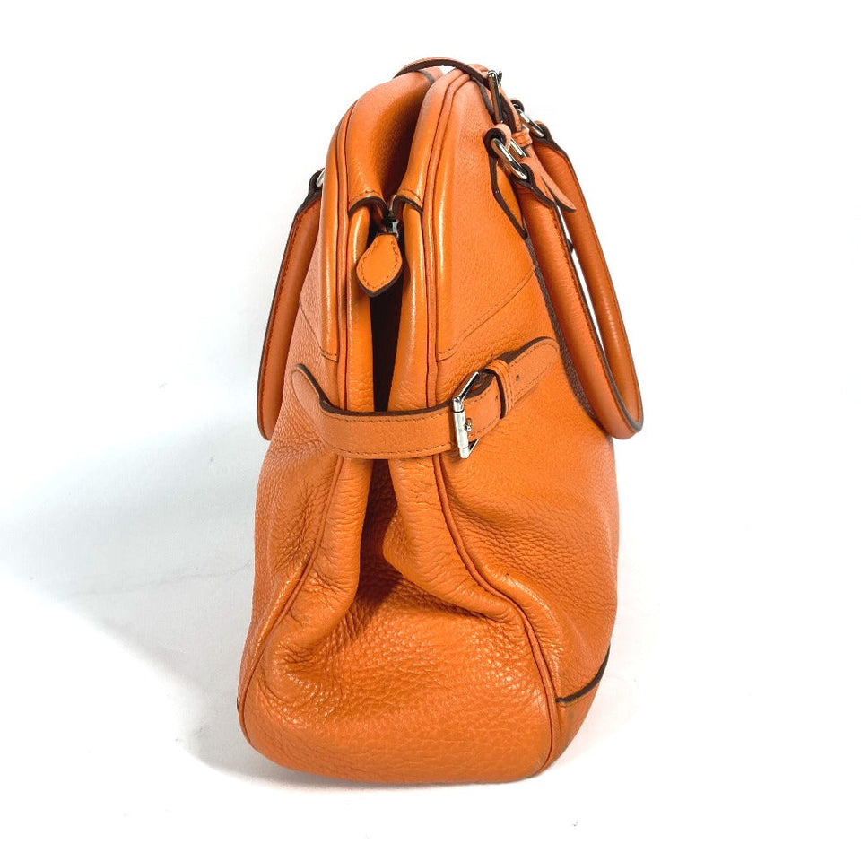 Hermes Handbag Taurillon Clemence Orange Atlas 35