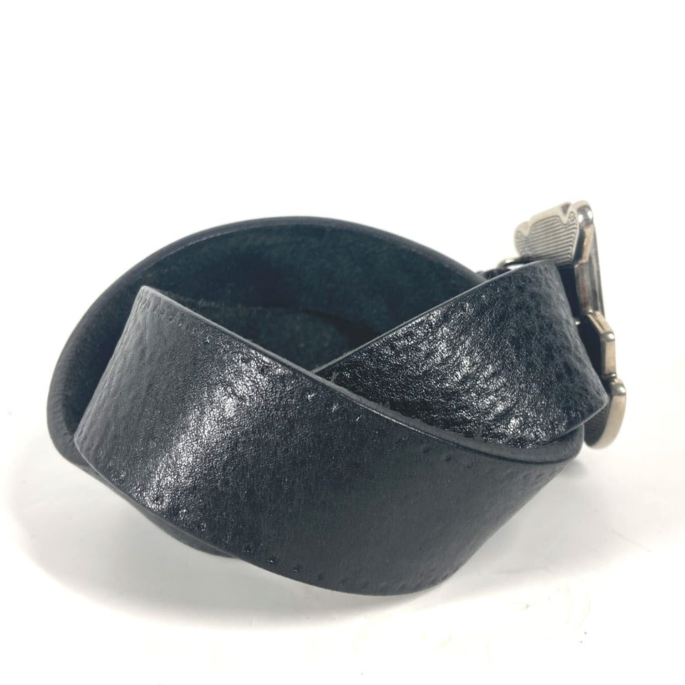 Gucci belt 223896 leather black G logo buckle Women 85