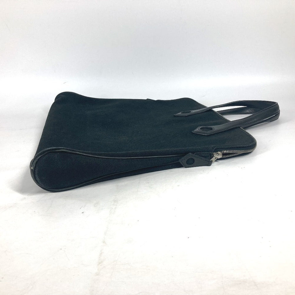 Hermes Handbag Leather / canvas black Sac Ibou PM unisex(Unisex)