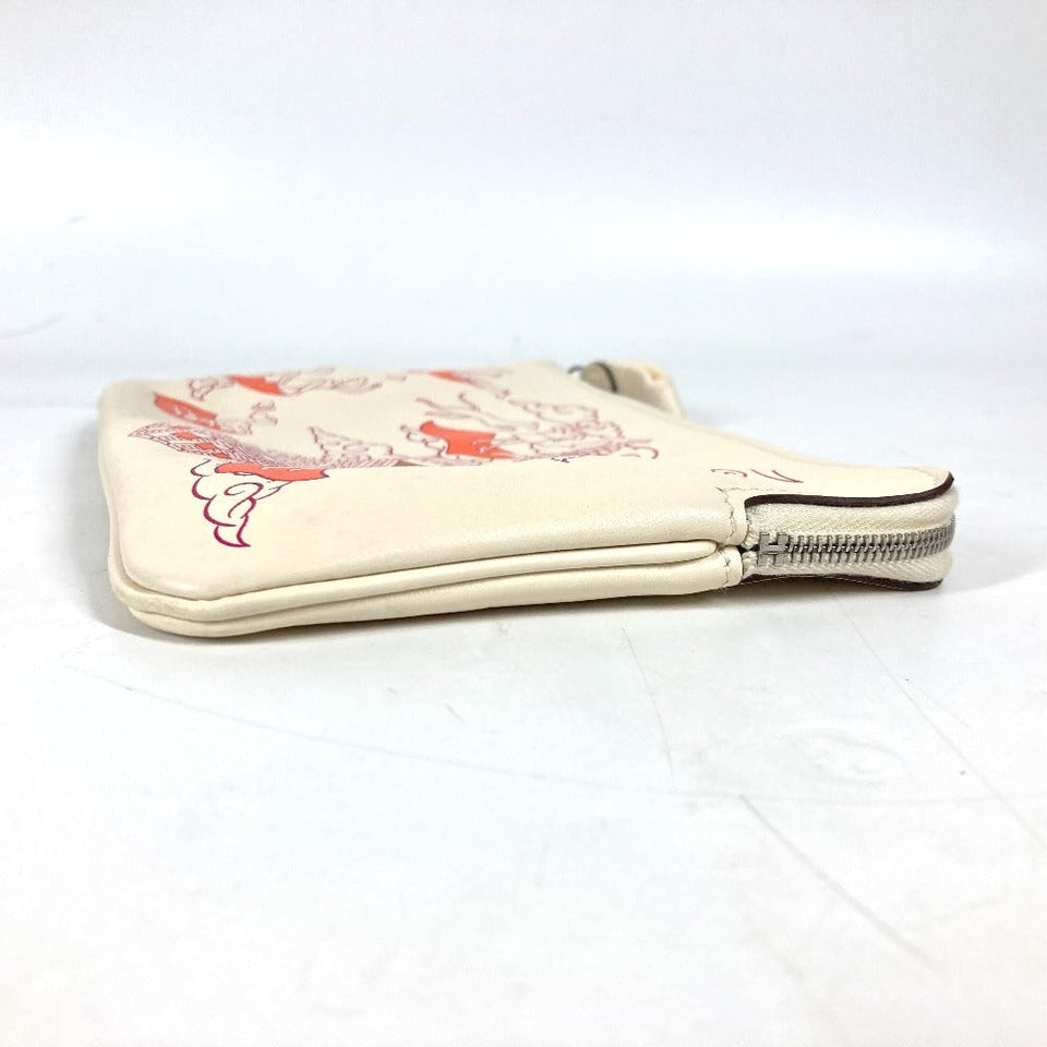 Hermes Pouch leather Ivorytype Carre pocket long