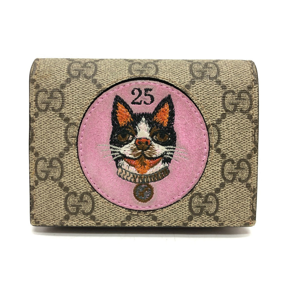 Gucci Folded wallet 506277 GG Supreme Canvas beige GG Supreme BOSCO