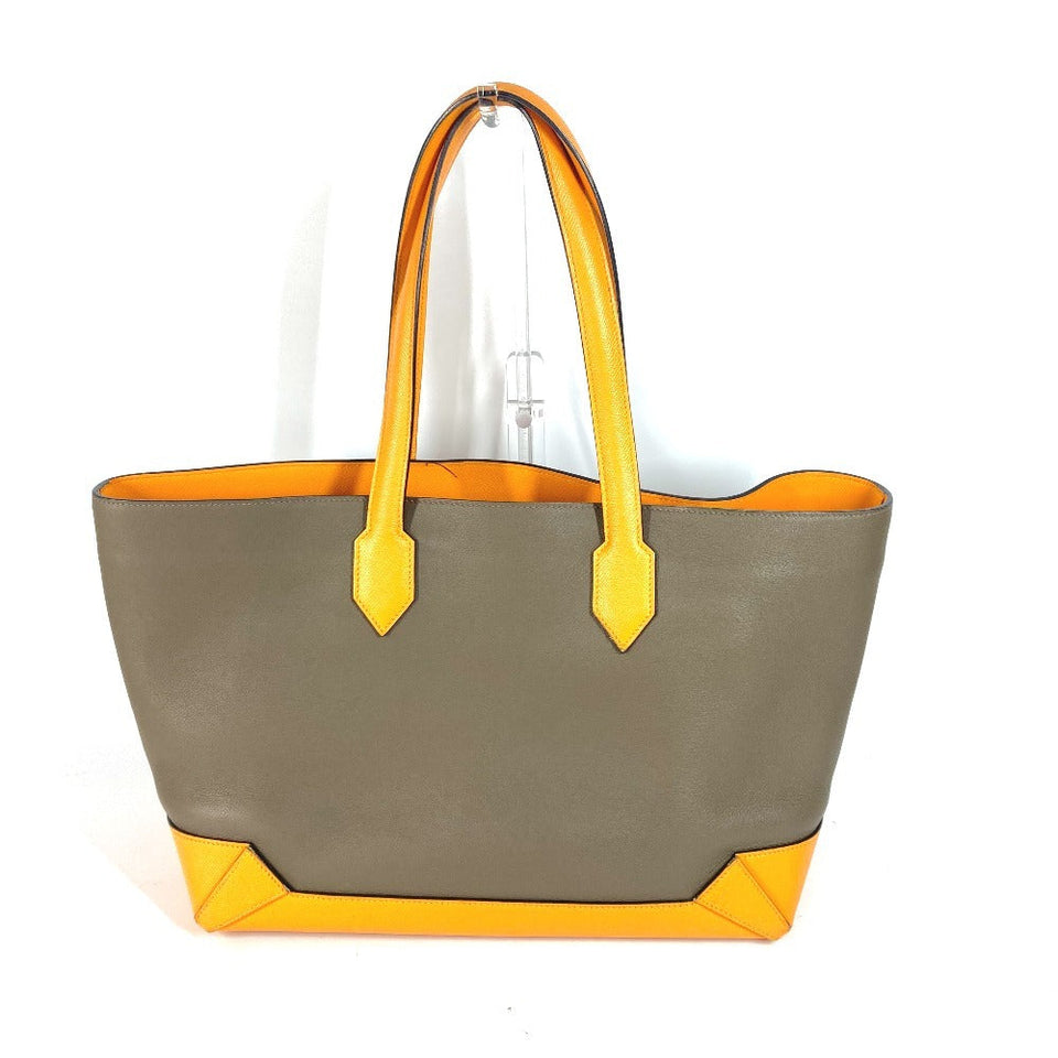 Hermes Shoulder Bag Evercolor, Epsom yellow By color Maxibox Hippo 36 unisex(Unisex)