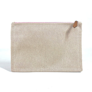 Hermes Pouch canvas pink logo Sailing