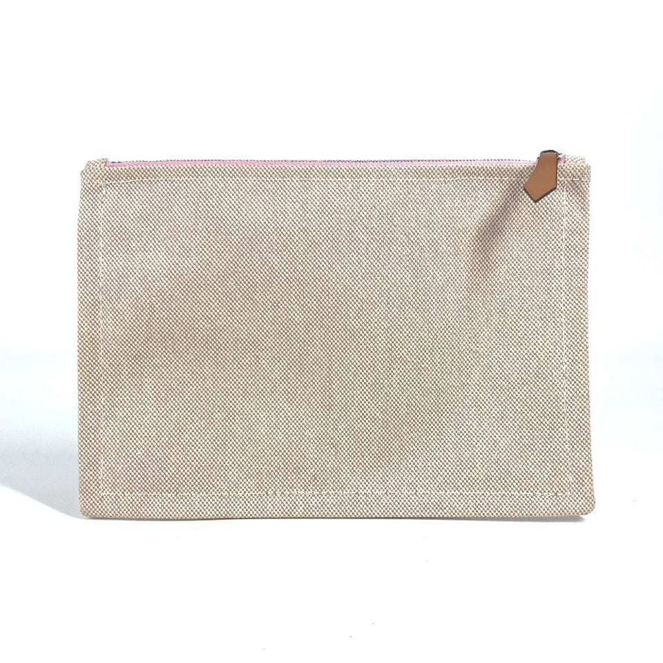 Hermes Pouch canvas pink logo Sailing