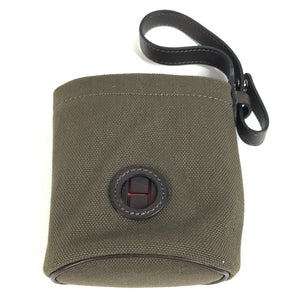 Hermes Pouch Leather / coated canvas khaki Dog Treat Pouch