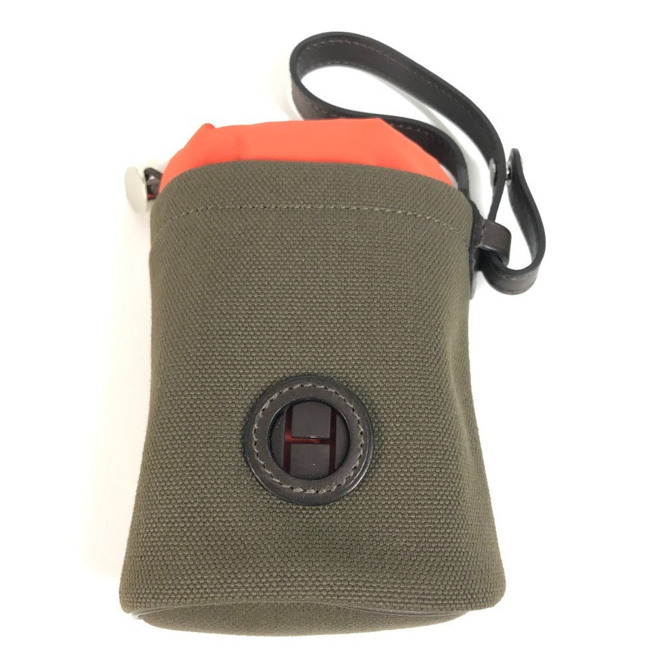 Hermes Pouch Coated canvas khaki Dog Treat Pouch