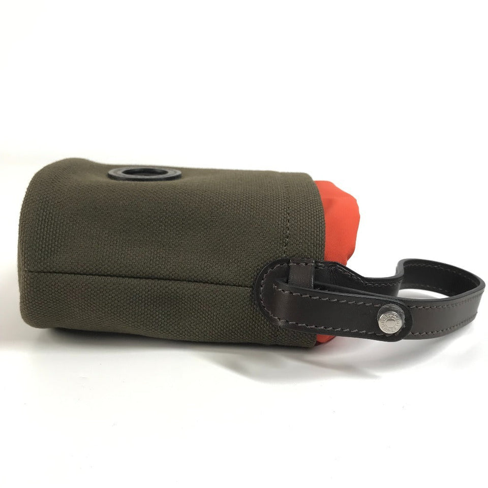 Hermes Pouch Coated canvas khaki Dog Treat Pouch