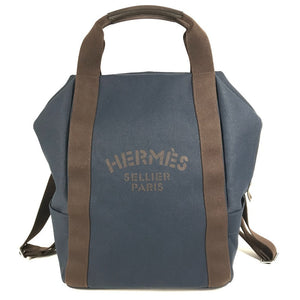 Hermes Backpack cotton Navy sacked panther jug room
