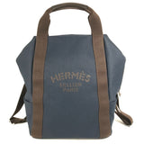 Hermes Backpack cotton Navy sacked panther jug room