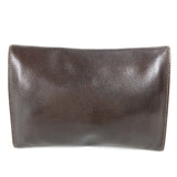 Hermes Clutch bag leather Brown logo