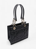 Christian Dior Archi Cannage Bage Black Leather