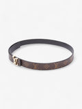 Louis Vuitton LV Iconic 25MM Reversible Belt Monogram / Black Coated Canvas 95cm 38mm