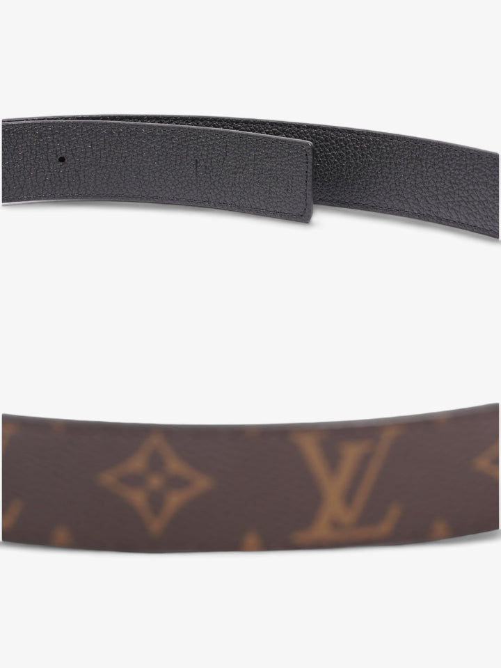 Louis Vuitton LV Iconic 25MM Reversible Belt Monogram / Black Coated Canvas 95cm 38mm