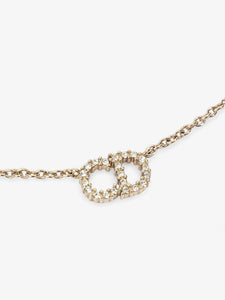 Christian Dior CD Necklace Gold Base Metal