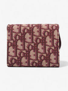 Christian Dior Saddle  Holder Burgundy Canvas