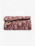 Christian Dior Saddle  Holder Burgundy Canvas