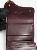 Christian Dior Saddle  Holder Burgundy Canvas