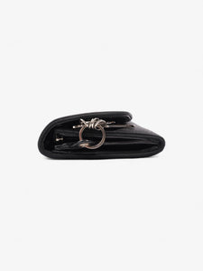 Christian Dior CD Icon Trifold Wallet Black Diorissimo Canvas