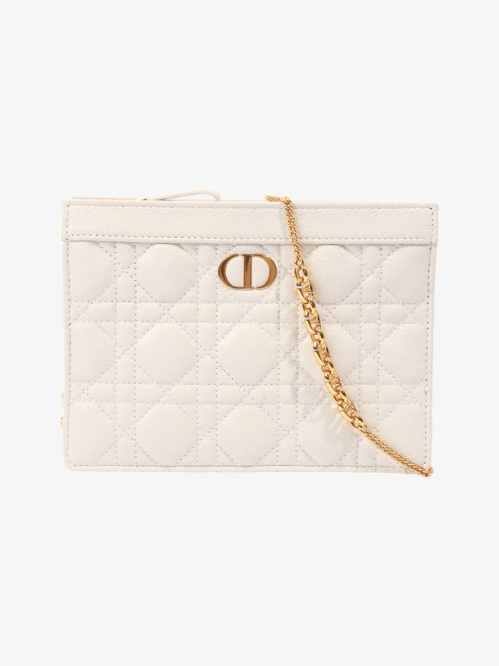 Christian Dior Caro Every Dior Pouch Latte Calfskin Leather