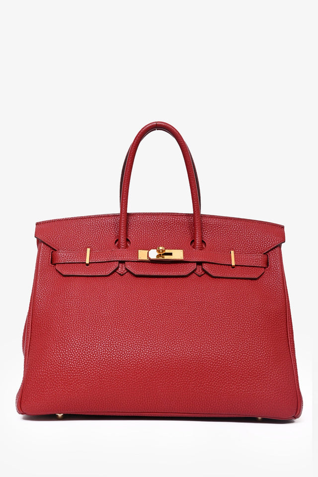 Hermes 2010 Red Clemence Birkin 35