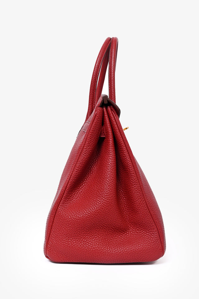 Hermes 2010 Red Clemence Birkin 35