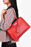 Prada Red Leather 'Etiquette' Tote Bag