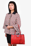 Prada Red Leather 'Etiquette' Tote Bag