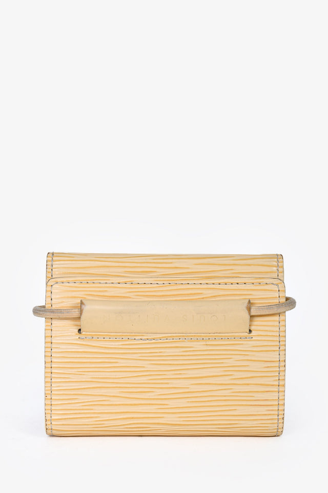 Louis Vuitton 2001 Cream Epi Leather Trifold Elastic  Holder